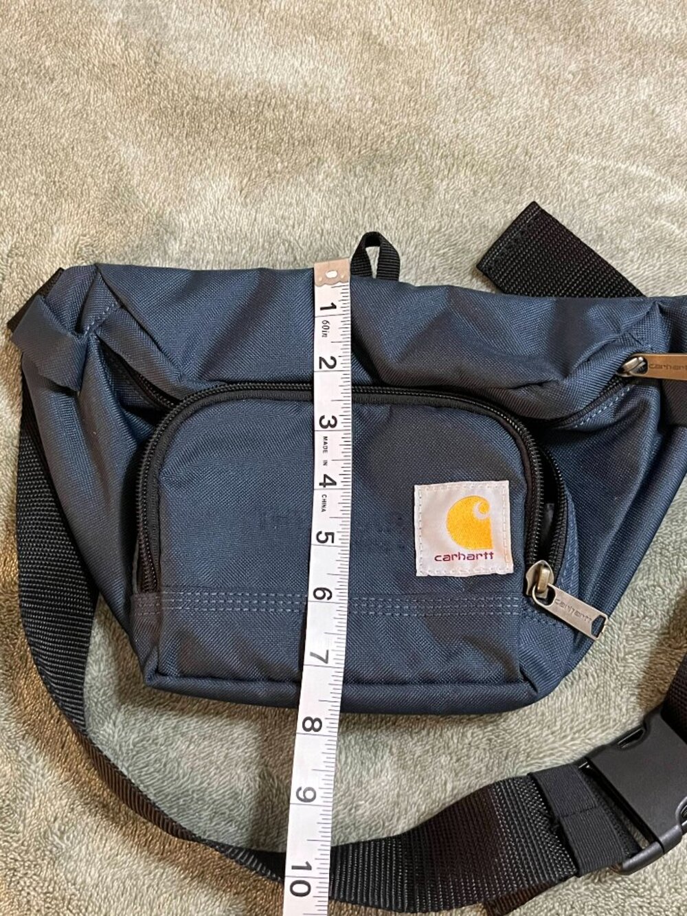 Carhartt CB0401 Waist Pack Navy Rain Defender Belt Bag Tags Embroidery Removed - Picture 9 of 9